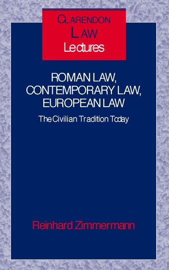 Roman Law, Contemporary Law, European Law book cover