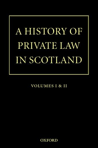A History of Private Law in Scotland book cover