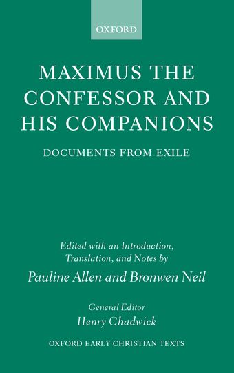 Maximus the Confessor and his Companions book cover