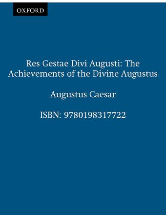 Res Gestae Divi Augusti book cover