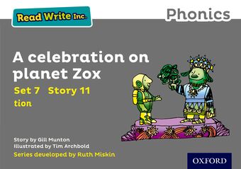 Read Write Inc Phonics: Grey Set 7 Storybook 11 A Celebration on Planet Zox book cover