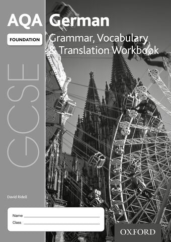 AQA GCSE German Foundation Grammar, Vocabulary & Translation Workbook Pack of book cover