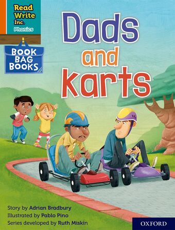RWI PHONICS: BBB ORANGE 7 Dads and karts book cover