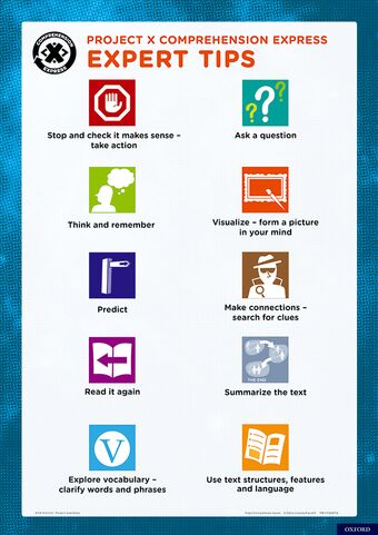 Project X Comprehension Express Expert Tip Poster book cover