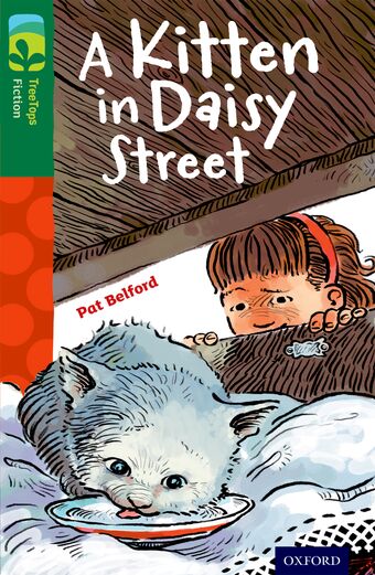 TreeTops Fiction Level 12B A Kitten in Daisy Street book cover