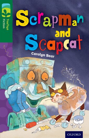 TreeTops Fiction Level 12B Scrapman and Scrapcat book cover