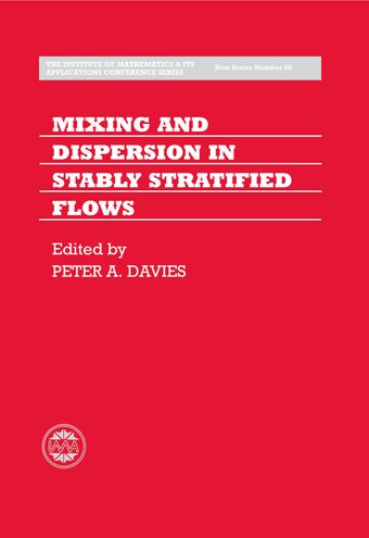 Mixing and Dispersion in Stably Stratified Flows book cover