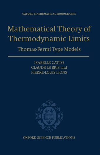 Mathematical Theory of Thermodynamic Limits book cover