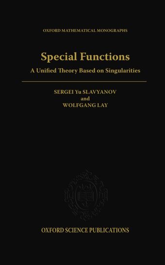 Special Functions book cover