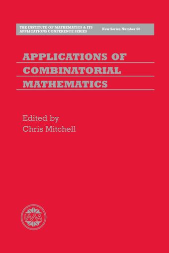 Applications of Combinatorial Mathematics book cover