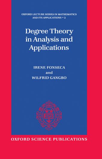 Degree Theory in Analysis and Applications book cover