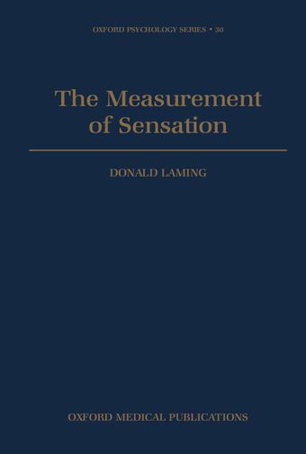 The Measurement of Sensation book cover