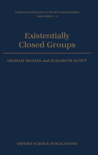 Existentially Closed Groups book cover