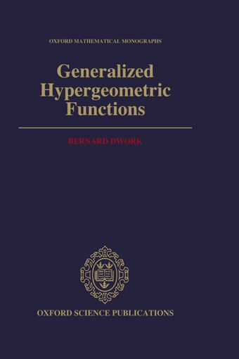 Generalized Hypergeometric Functions book cover