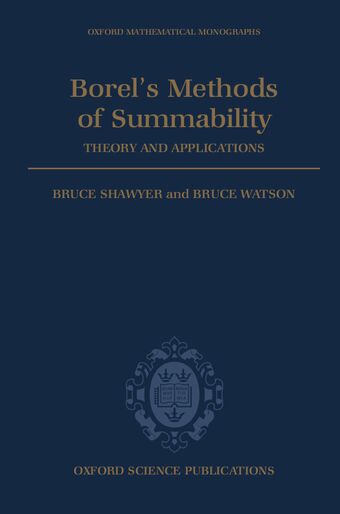 Borel's Methods of Summability book cover