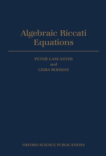 Algebraic Riccati Equations book cover
