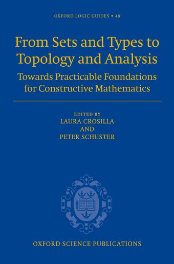 From Sets and Types to Topology and Analysis book cover