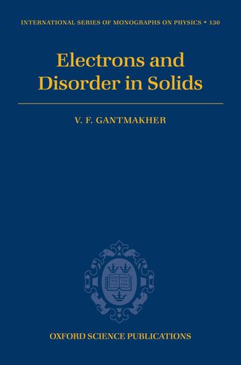 Electrons and Disorder in Solids book cover