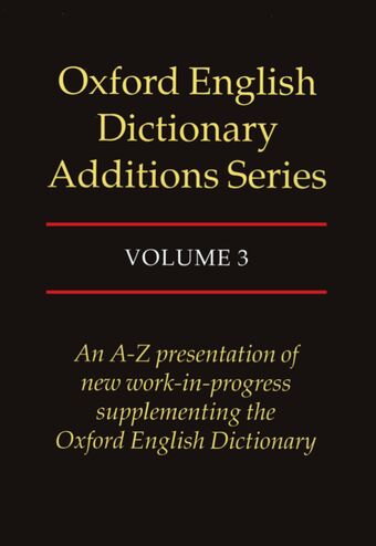 Oxford English Dictionary Additions Series book cover