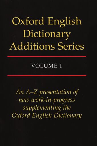 Oxford English Dictionary Additions Series book cover