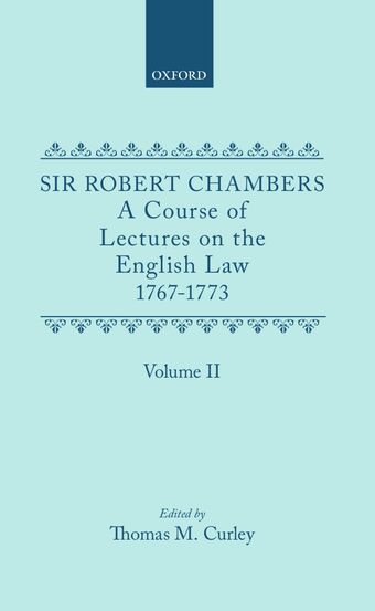 A Course of Lectures on the English Law 1767-1773 book cover