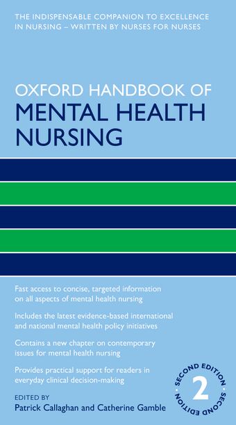 Oxford Handbook of Mental Health Nursing book cover