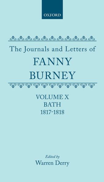 The Journals and Letters of Fanny Burney, Volume X book cover