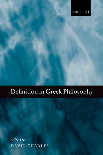 Definition in Greek Philosophy book cover