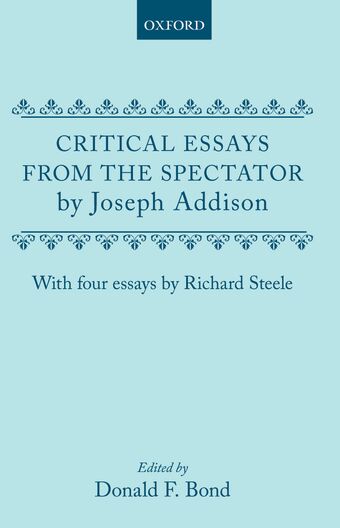 Critical Essays from the Spectator by Joseph Addison book cover