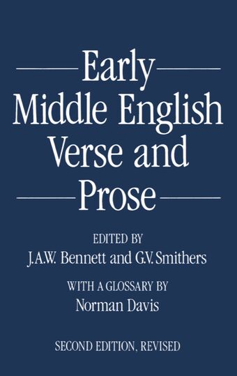 Early Middle English Verse and Prose. 1155-1300 book cover