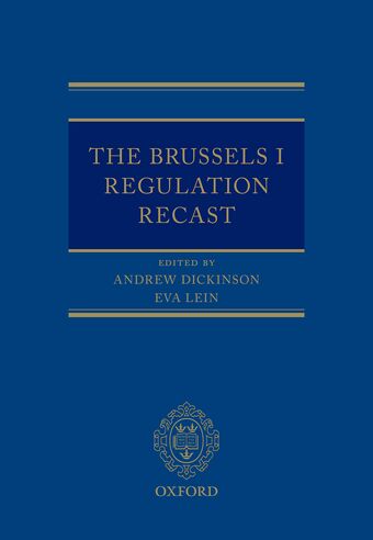 The Brussels I Regulation Recast book cover
