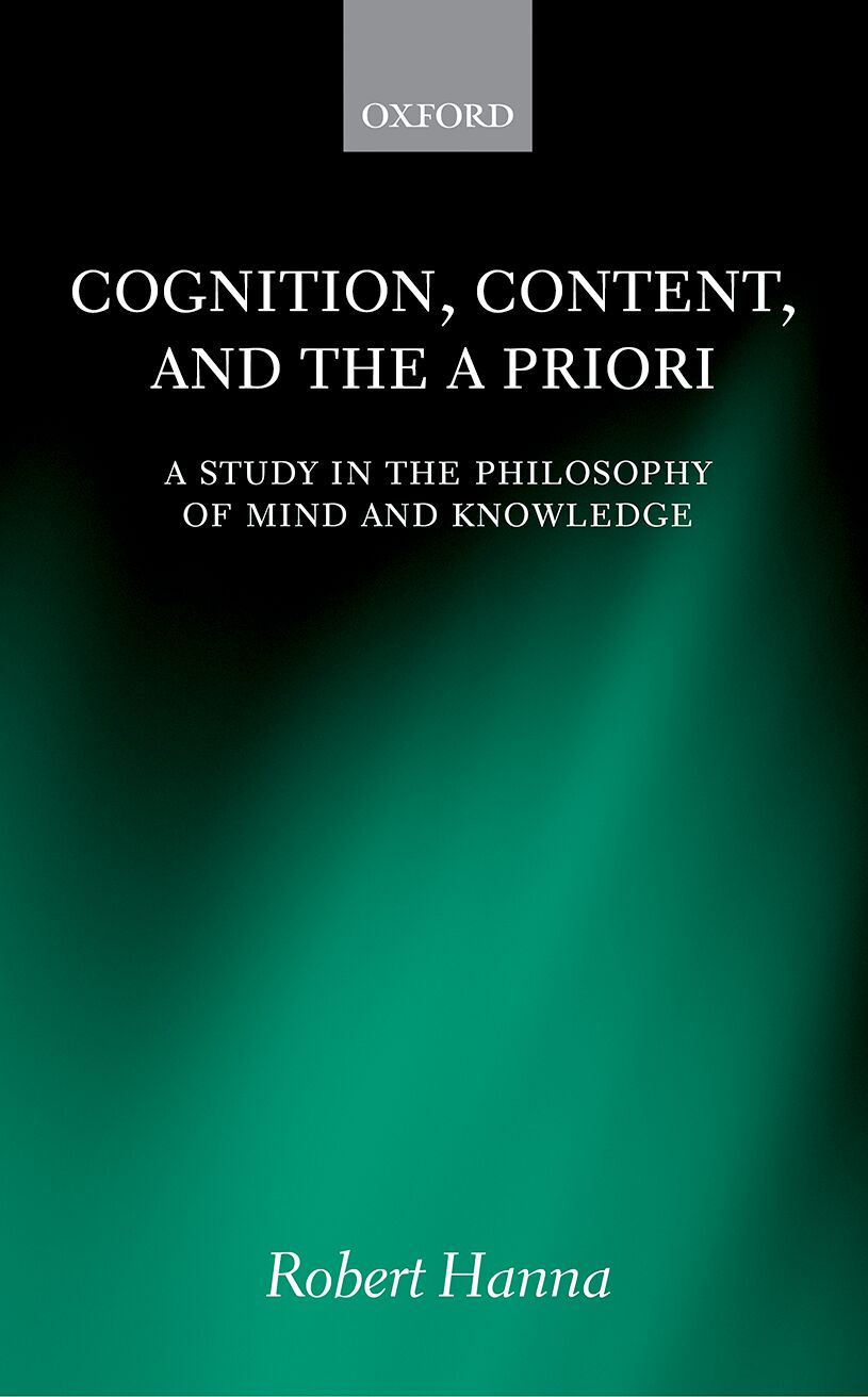 Cognition Content and A Priori book cover