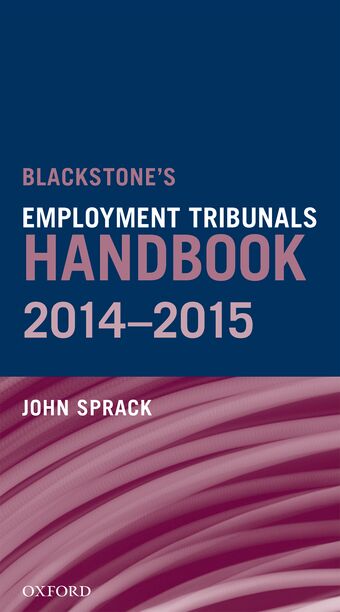 Blackstone's Employment Tribunals Handbook 2014-15 book cover