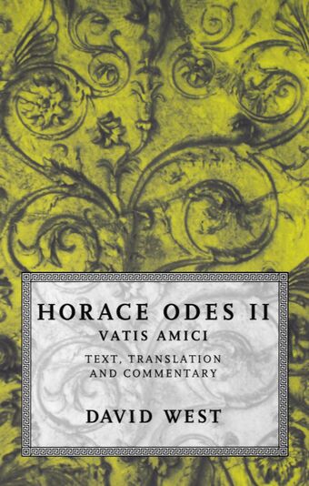 Horace, Odes II: Vatis Amici book cover