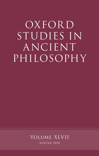 Oxford Studies in Ancient Philosophy book cover