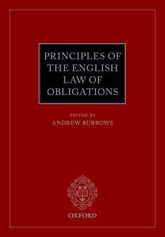 Principles of the English Law of Obligations book cover