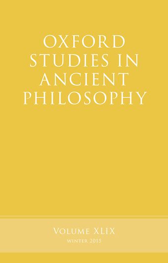 Oxford Studies in Ancient Philosophy book cover