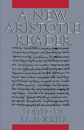 A New Aristotle Reader book cover
