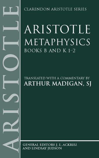 Metaphysics Books B and K 1-2 book cover