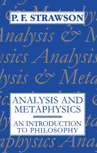 Analysis and Metaphysics book cover
