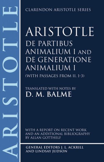 De Partibus Animalium I and De Generatione Animalium I book cover