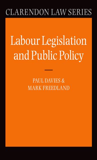 Labour Legislation and Public Policy book cover