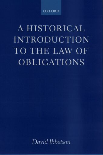 A Historical Introduction to the Law of Obligations book cover