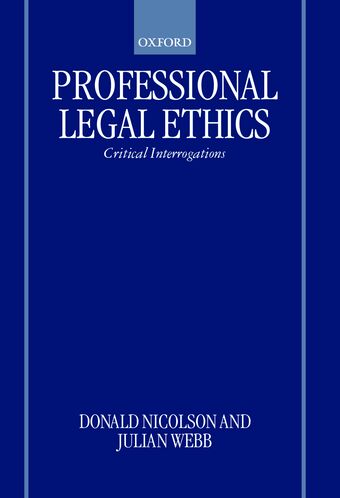 Professional Legal Ethics book cover