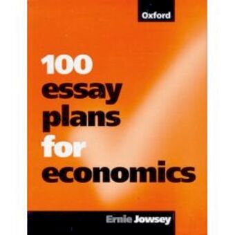 100 Essay Plans for Economics book cover