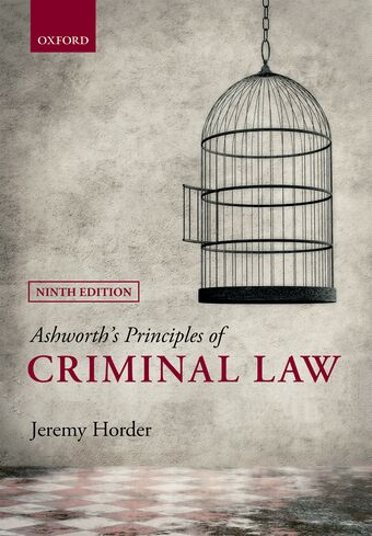 Ashworth's Principles of Criminal Law book cover