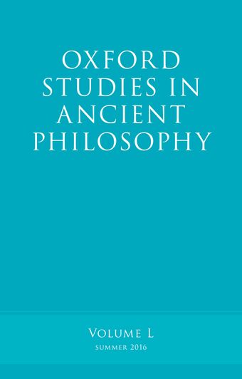 Oxford Studies in Ancient Philosophy, Volume 50 book cover