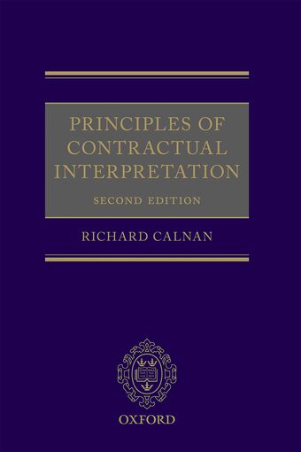 Principles of Contractual Interpretation book cover