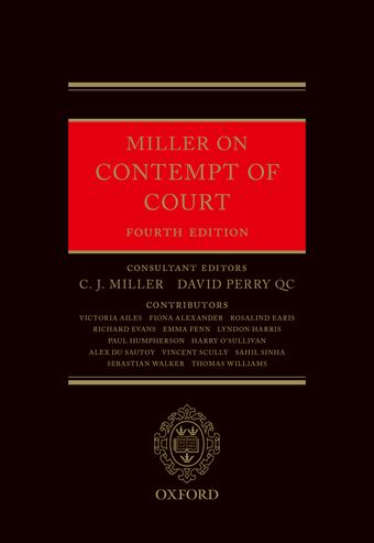 Miller on Contempt of Court book cover