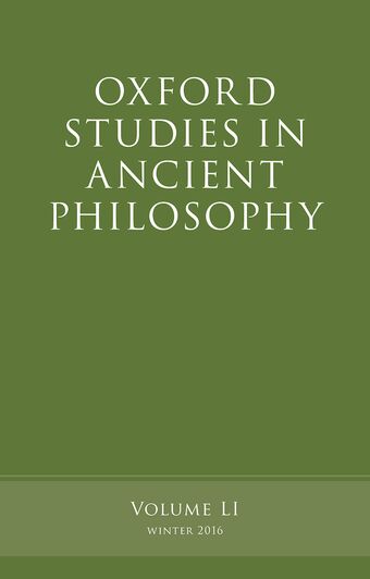 Oxford Studies in Ancient Philosophy, Volume 51 book cover